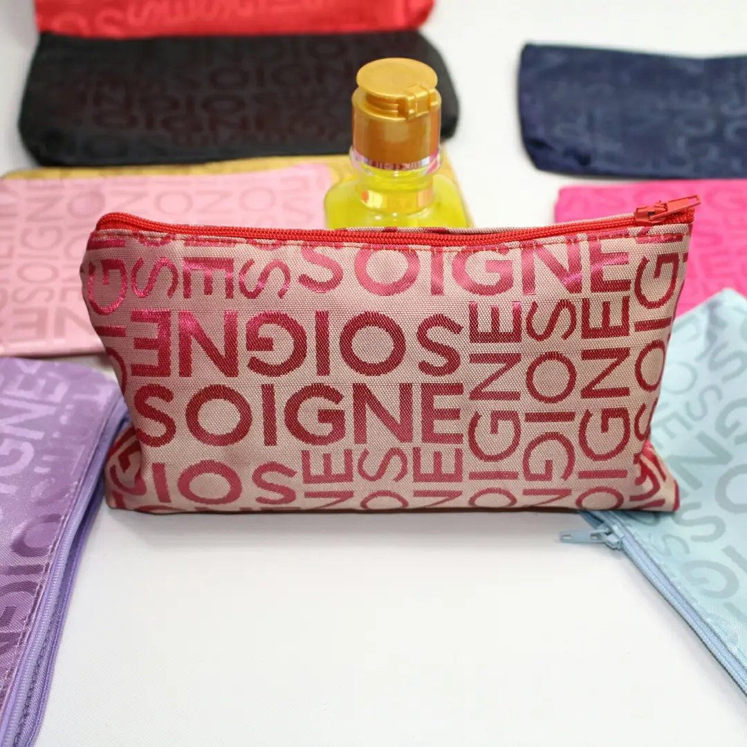 Cosmetic bag, storage system, wallet, hand loop bag, small clutch bag with zipper, cosmetic lipstick, South Korea — chobi 17