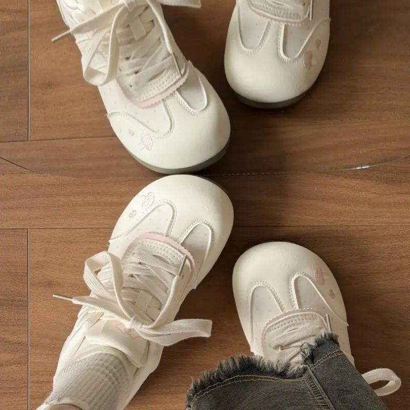 Breathable autumn fashionable thin white sneakers, universal comfortable GAT shoes, autumn season 2026, suitable for standing work, women's style — chobi 7