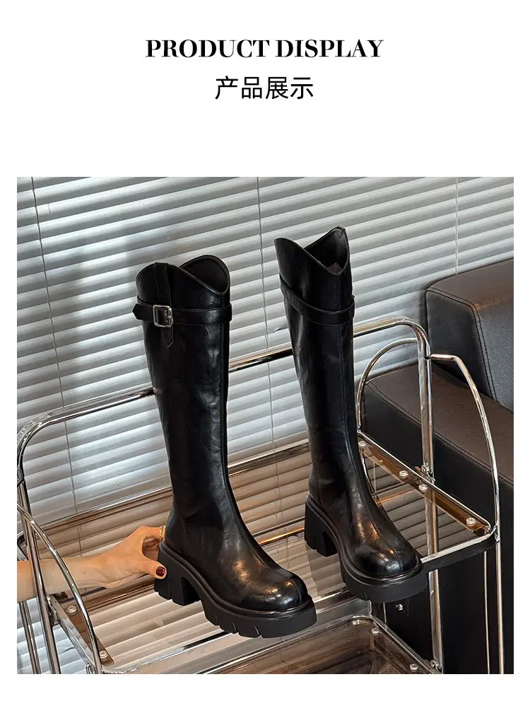 Fashionable autumn high boots platform, trend of season, height increasing — chobi 7