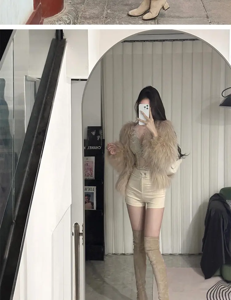 Demi-season suede elastic fashionable high boots heels, Collection Year 2025 — chobi 5