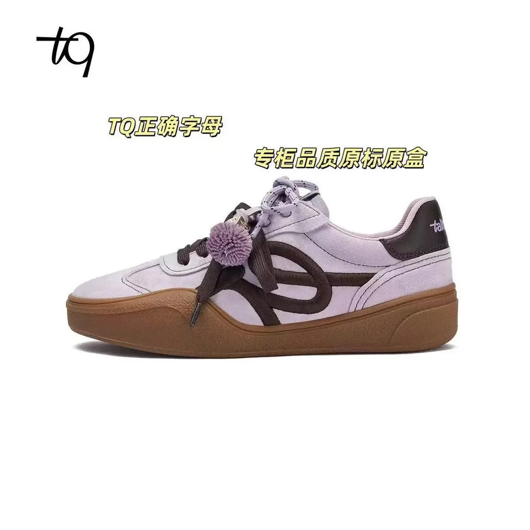 Zhang Yifan's same Talitaqoom caramel moral training shoes spring new white embroidered thick-soled tq casual women's shoes — chobi 9