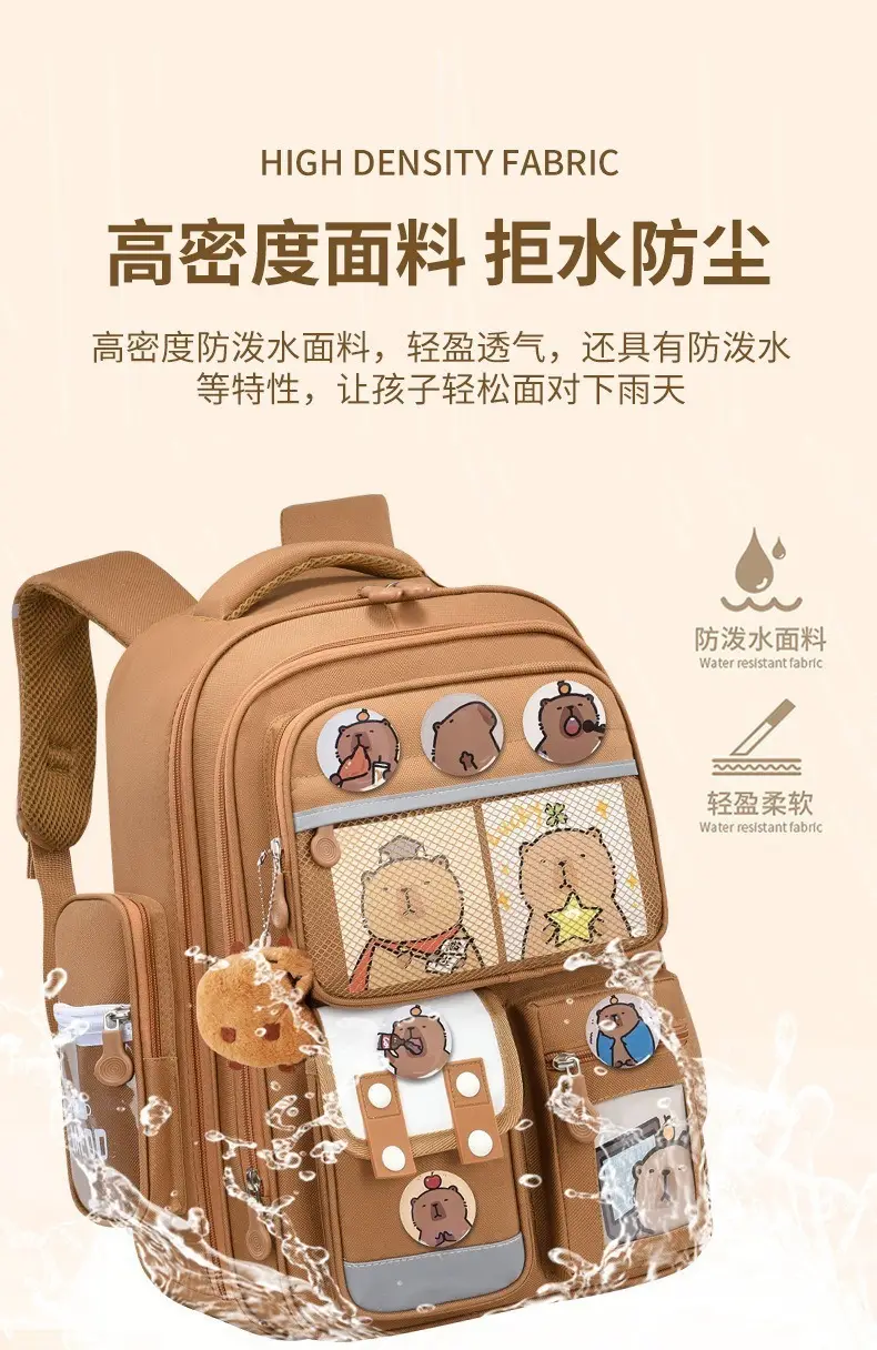 School bag, cartoon capacious backpack lightweight, 1-3-6 years, spine protection — chobi 8