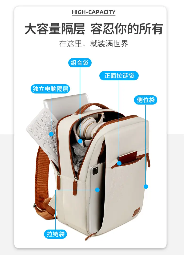 (Cross-border trading), backpack, travel bag for leisure, universal capacious shoulder bag, laptop for students — chobi 18