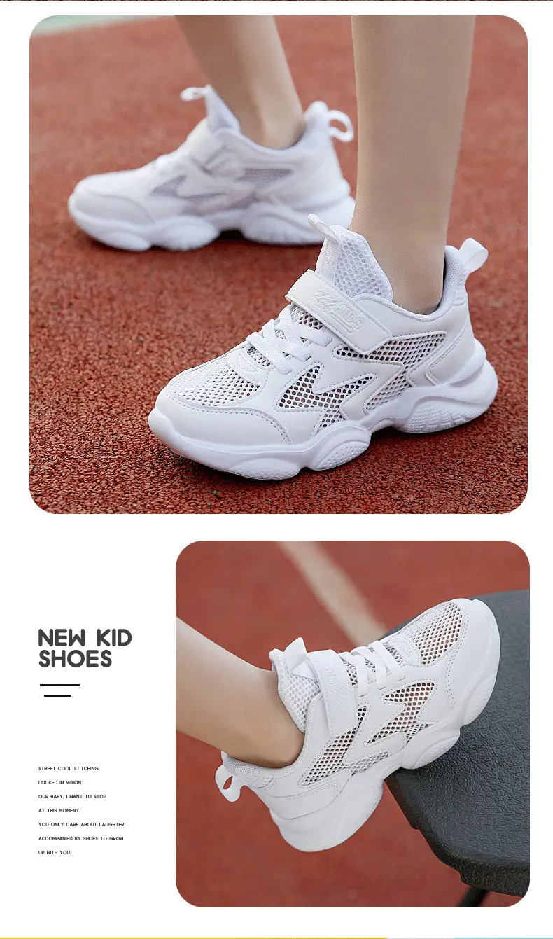 (Wholesale), children's white white shoes for boys, white sneakers for students, 2023 collection — chobi 19