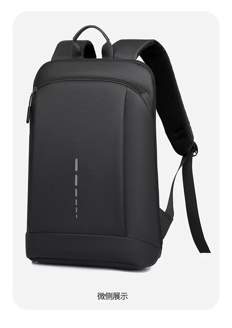 Capacious casual laptop, light and thin backpack, business version, with your logo imprint — chobi 24