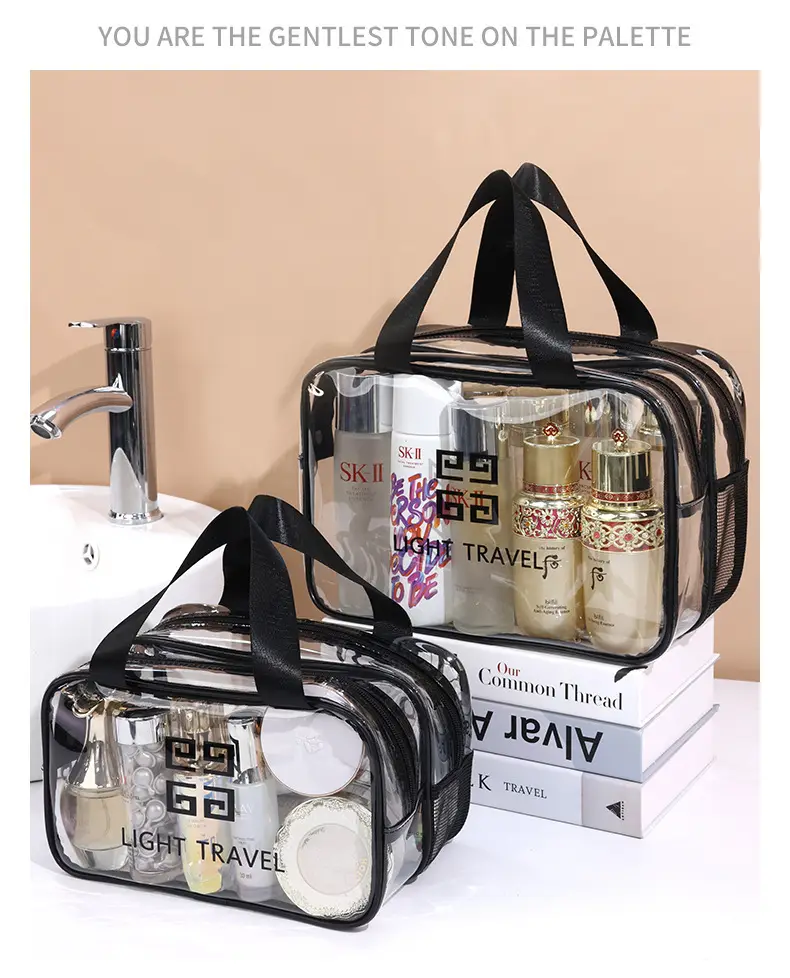 Capacious handheld cosmetic bag wet and dry separation, waterproof storage bag for swimming — chobi 13