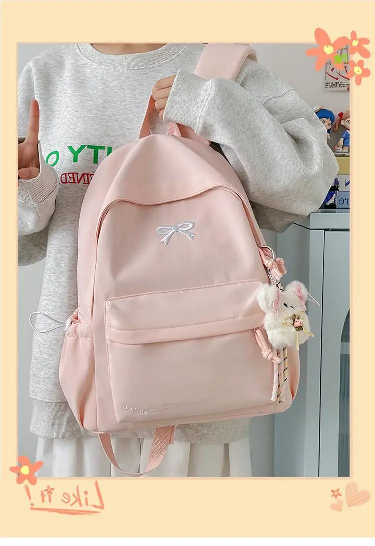 Backpack, Japanese universal capacious fresh shoulder bag, for secondary school — chobi 3