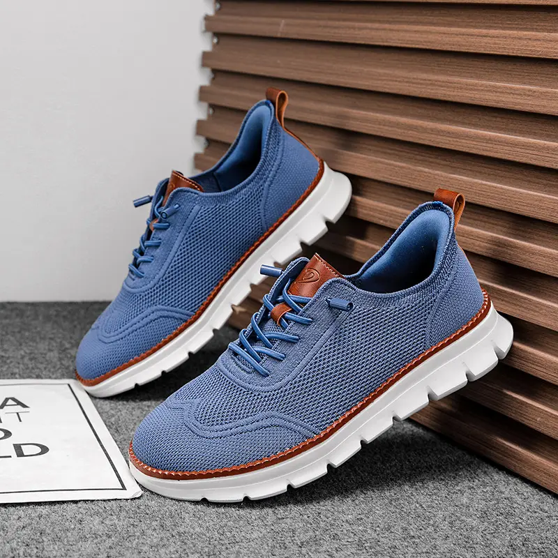 (Cross-border trading), lightweight loafers, comfortable sneakers, breathable casual footwear, made with flyknit technology, (Physicals) — chobi 12