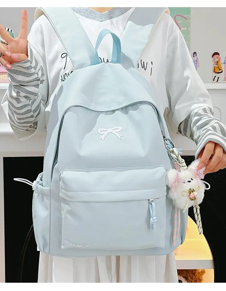 Backpack, Japanese universal capacious fresh shoulder bag, for secondary school — chobi 29
