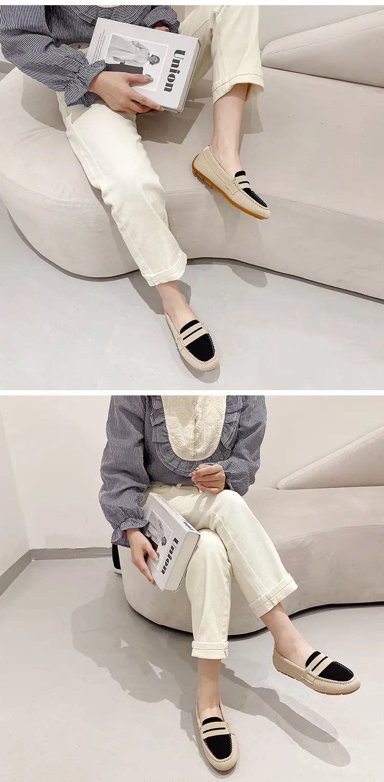 (Cross-border trading), knitted woven shoes, casual loafers, Collection Year 2025, round toe, non-slip sole — chobi 8