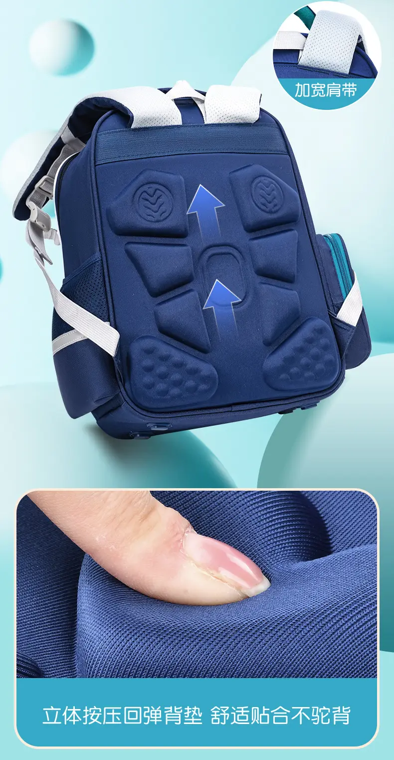 School bag for men and women, backpack, spine protection, 1-3-6 years, 6-12 years, logo printing service — chobi 8