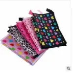 Korean style casual bag letter jacquard cosmetic bag horizontal style square hand cosmetic bag toiletry bag for women — chobi 25