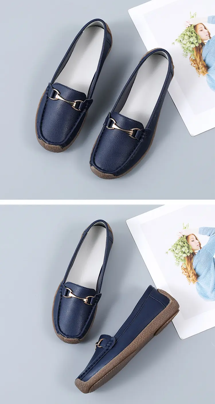 Comfortable universal “mom shoes” for summer and autumn, non-slip loafers wedge heel for work and office, non-slip sole, work shoes — chobi 28