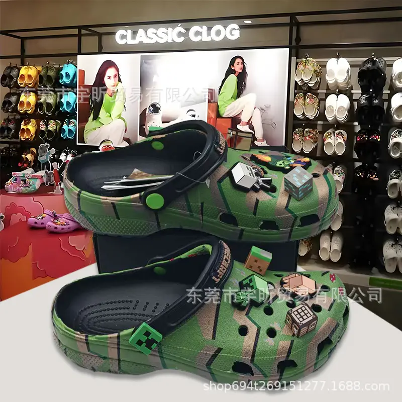 cross Children's Crocs-style slippers, children's bag, beach footwear, sandals, for teenagers, closed toe, family style — chobi 23
