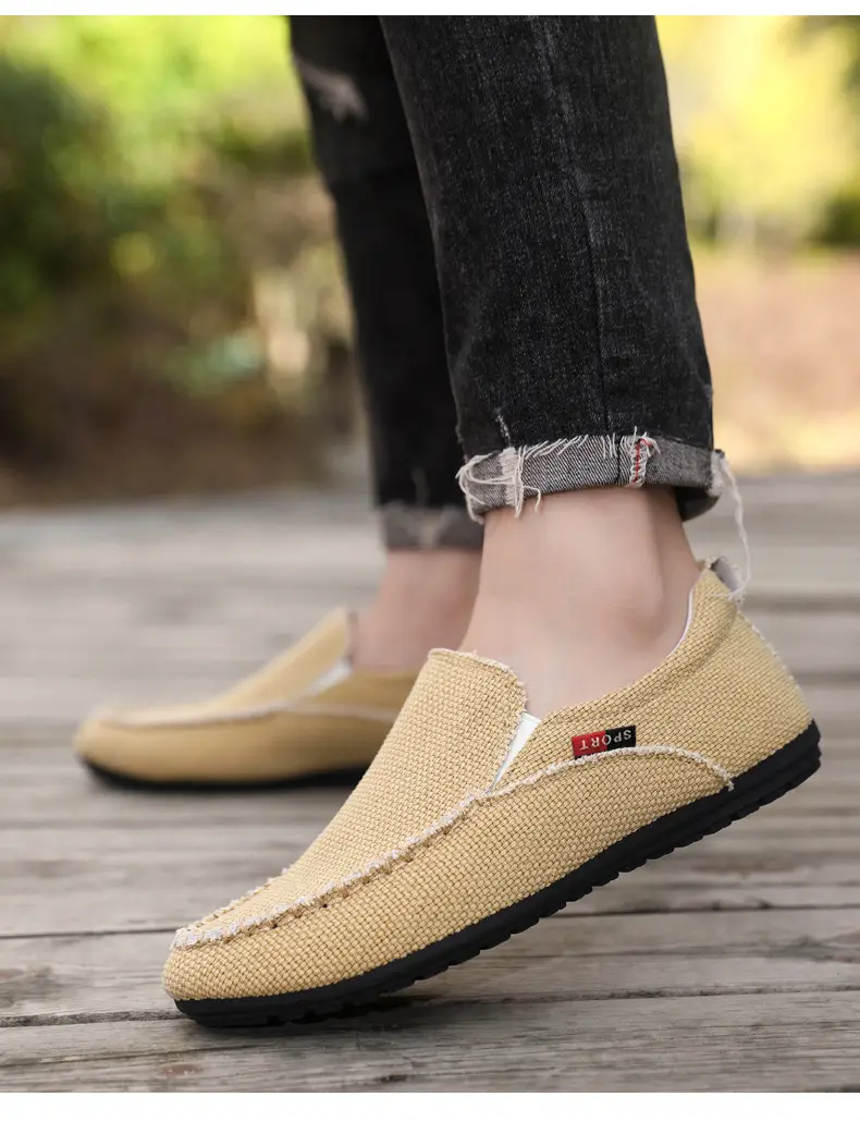Breathable shoes, men's espadrilles, casual footwear, loafers, non-slip sole, easy to put on, plus size — chobi 13