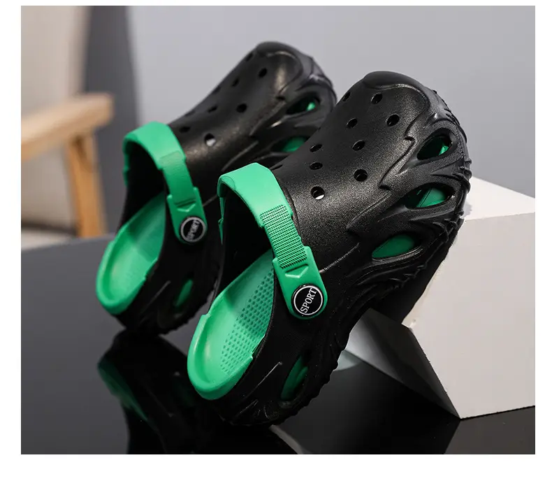 Crocs-style slippers for boys, children's sandals, closed toe, 6-15 years, for teenagers, 8-12 years — chobi 20