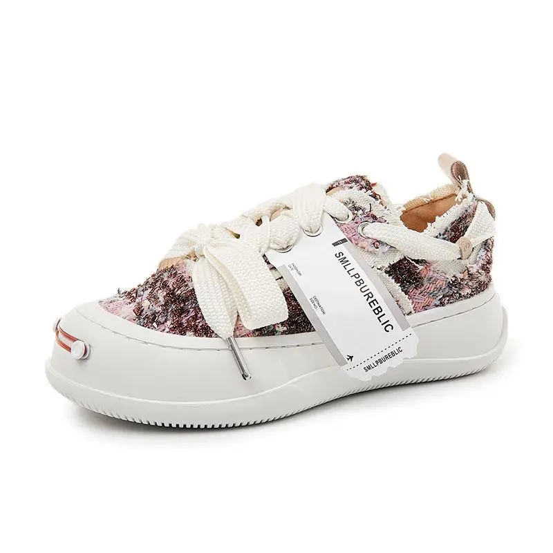 Cloth espadrilles for men and women, demi-season sneakers platform, Collection Year 2026, height increasing — chobi 29