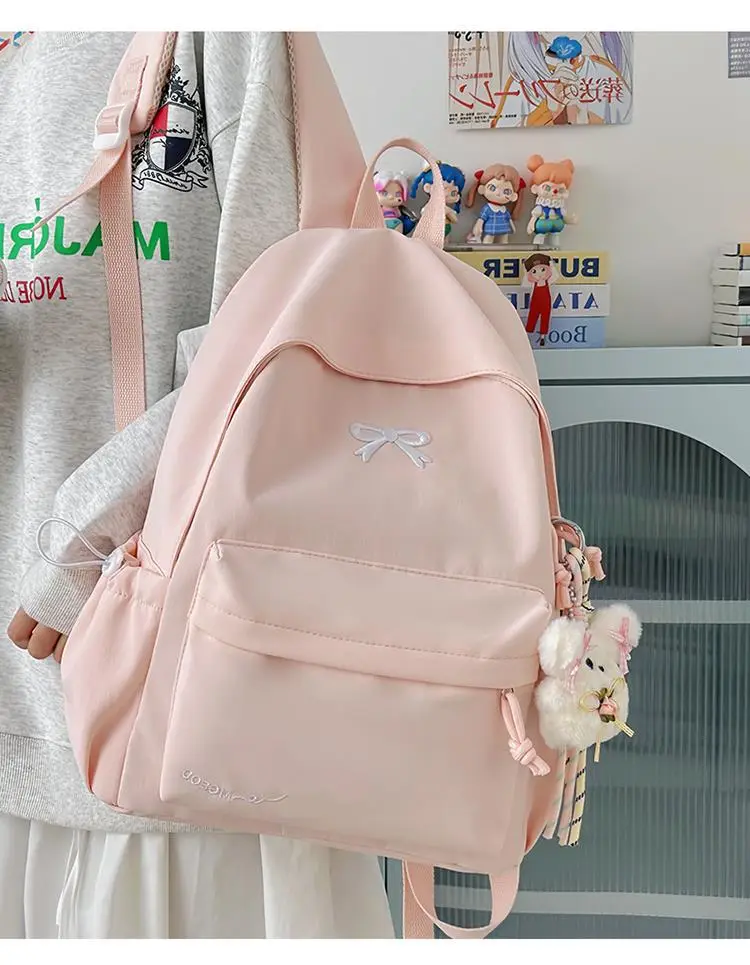 Backpack, Japanese universal capacious fresh shoulder bag, for secondary school — chobi 11