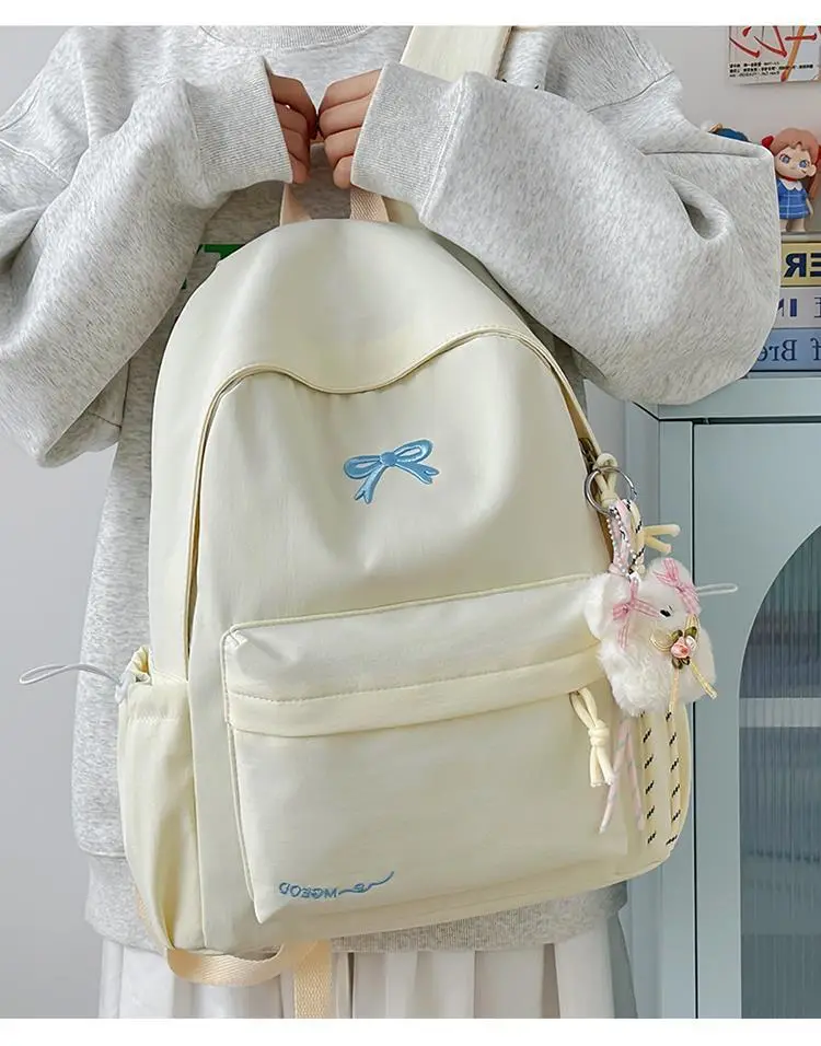 Backpack, Japanese universal capacious fresh shoulder bag, for secondary school — chobi 18