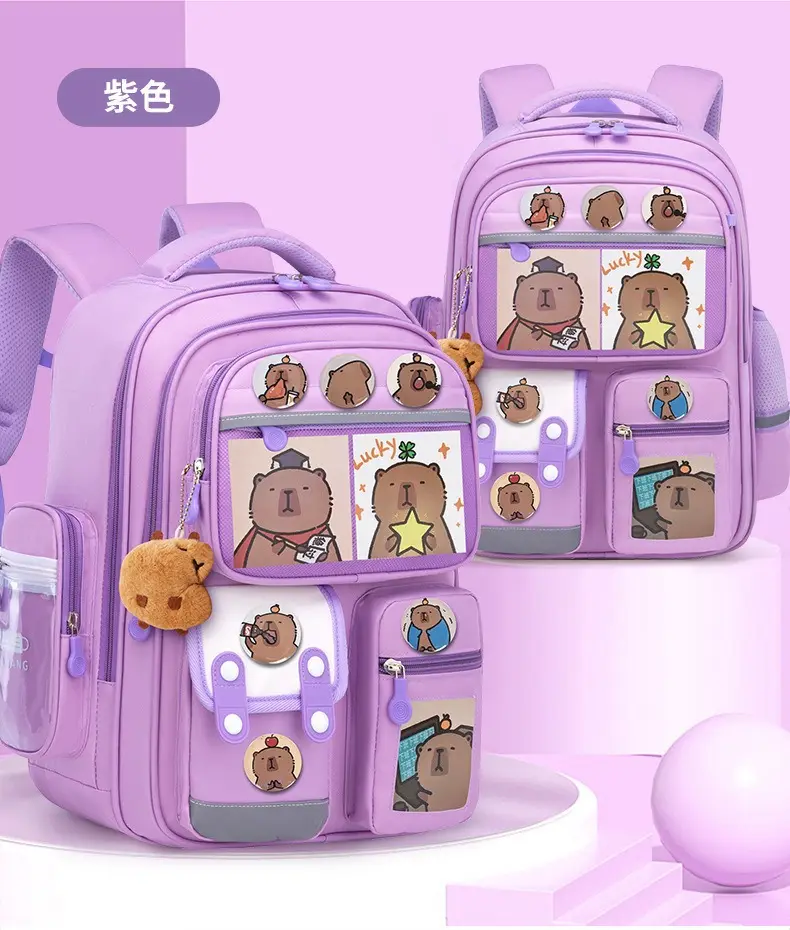 School bag, cartoon capacious backpack lightweight, 1-3-6 years, spine protection — chobi 20