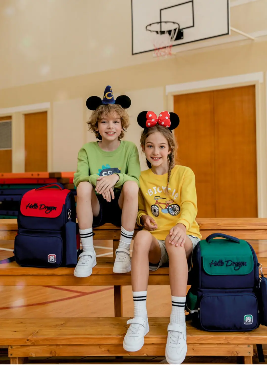 School bag, children's ultra light backpack lightweight for men and women, women's style — chobi 34