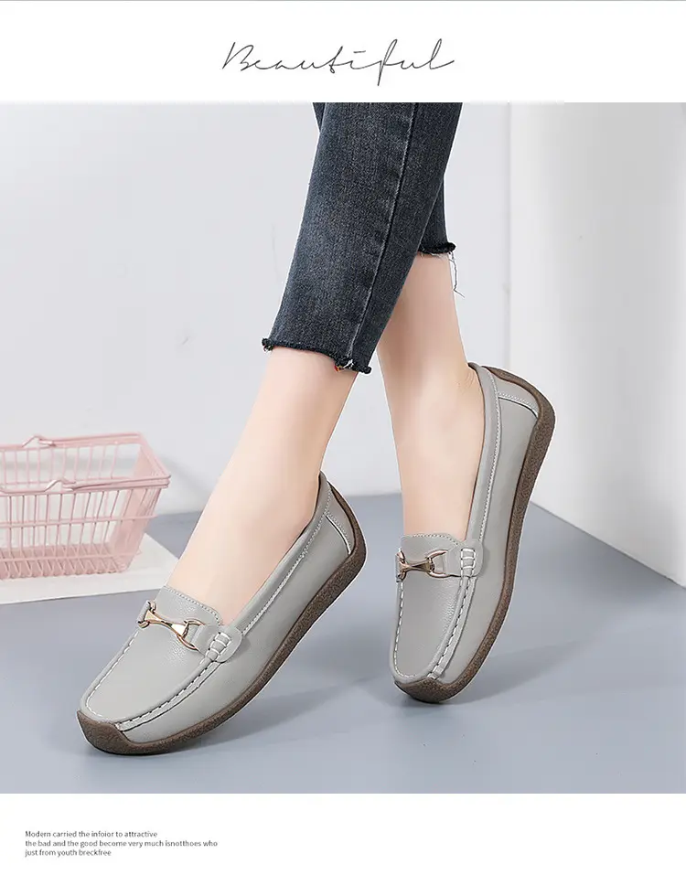 Comfortable universal “mom shoes” for summer and autumn, non-slip loafers wedge heel for work and office, non-slip sole, work shoes — chobi 17