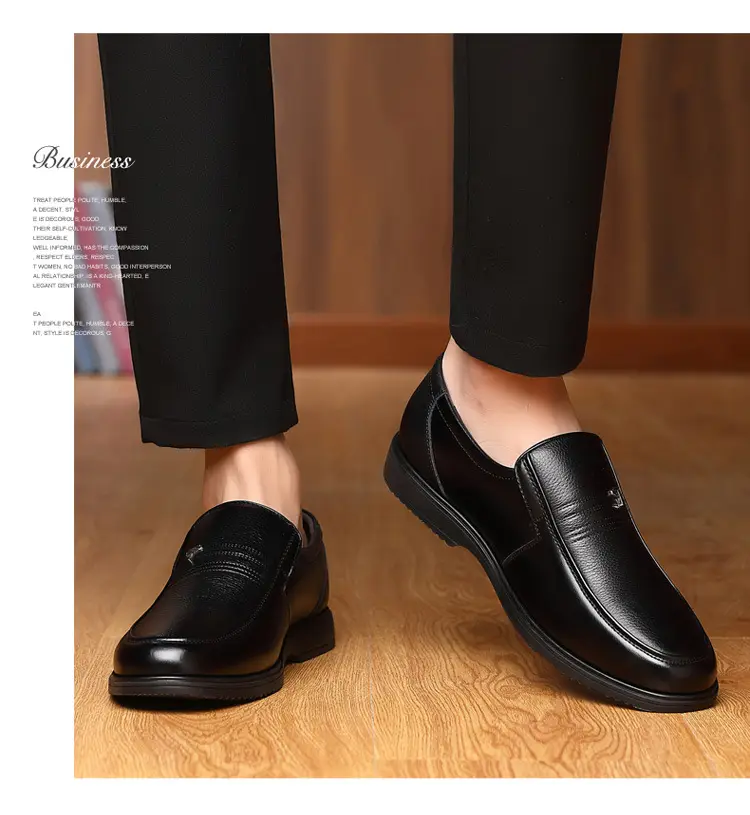 Shoes, men's leather spring breathable classic suit jacket, genuine leather, soft sole, trend of season — chobi 29