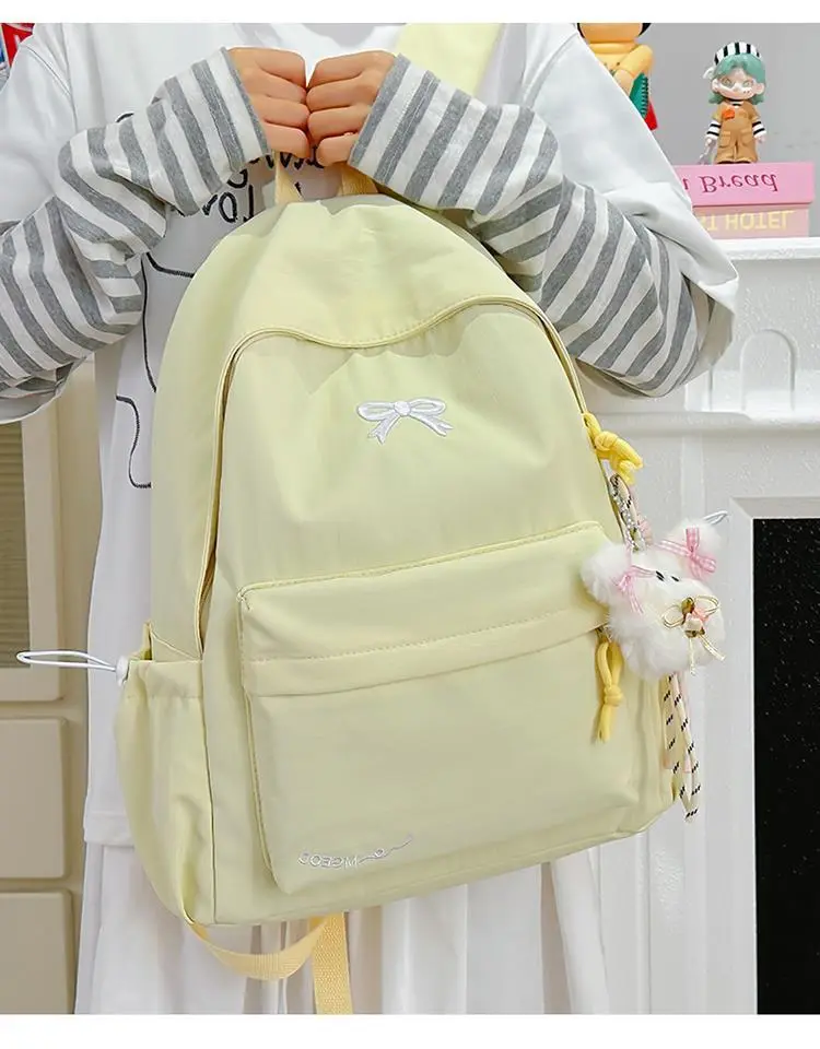 Backpack, Japanese universal capacious fresh shoulder bag, for secondary school — chobi 22