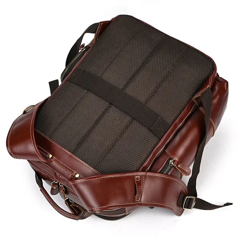 Leather backpack, men's capacious travel bag, one-shoulder bag — chobi 30