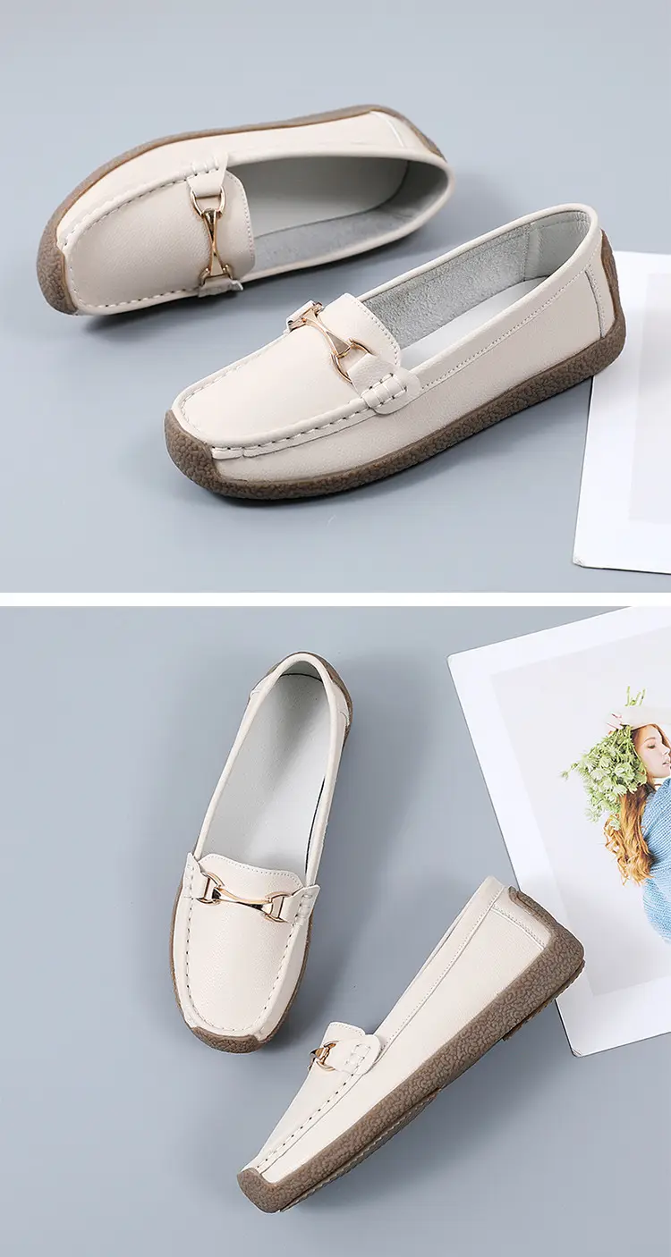 Comfortable universal “mom shoes” for summer and autumn, non-slip loafers wedge heel for work and office, non-slip sole, work shoes — chobi 16