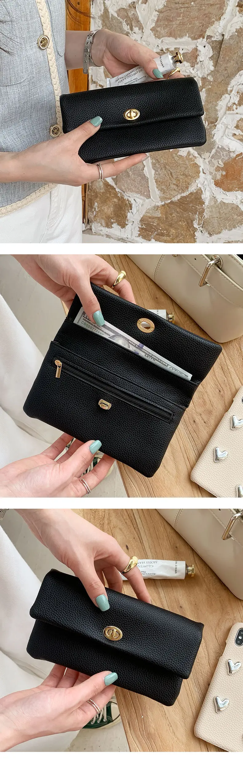 Wallet, shoulder bag, long card holder — chobi 6