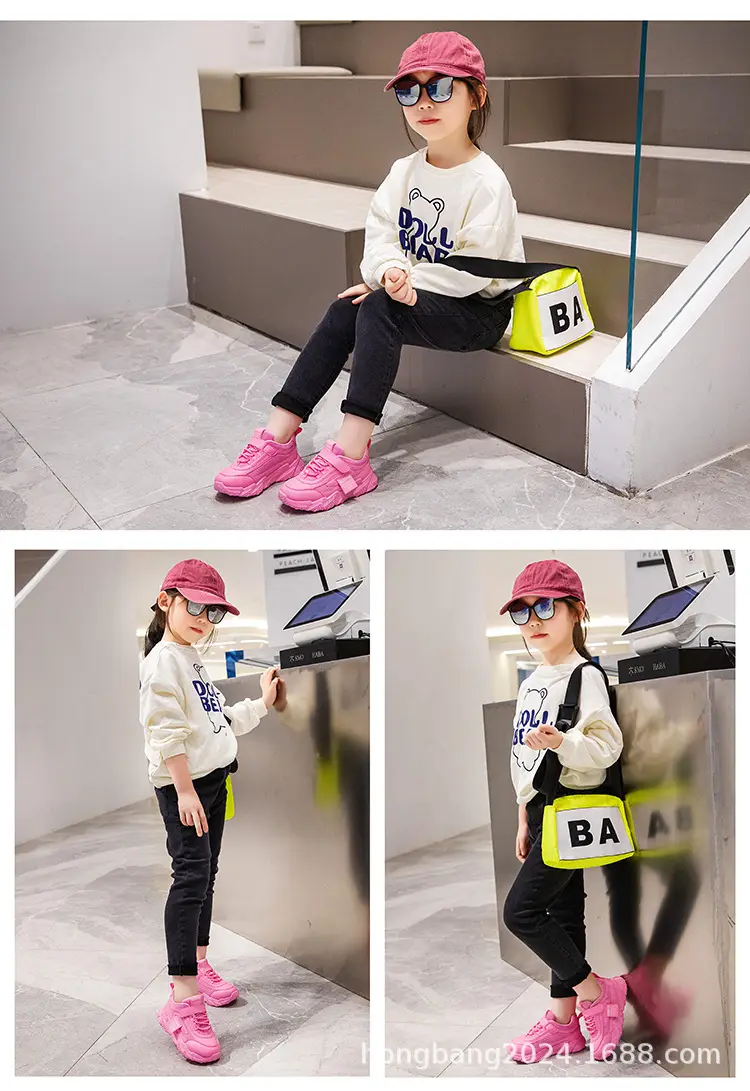 (Cross-border trading), children's white sneakers, running sneakers for students, Collection Year 2024, for teenagers — chobi 5
