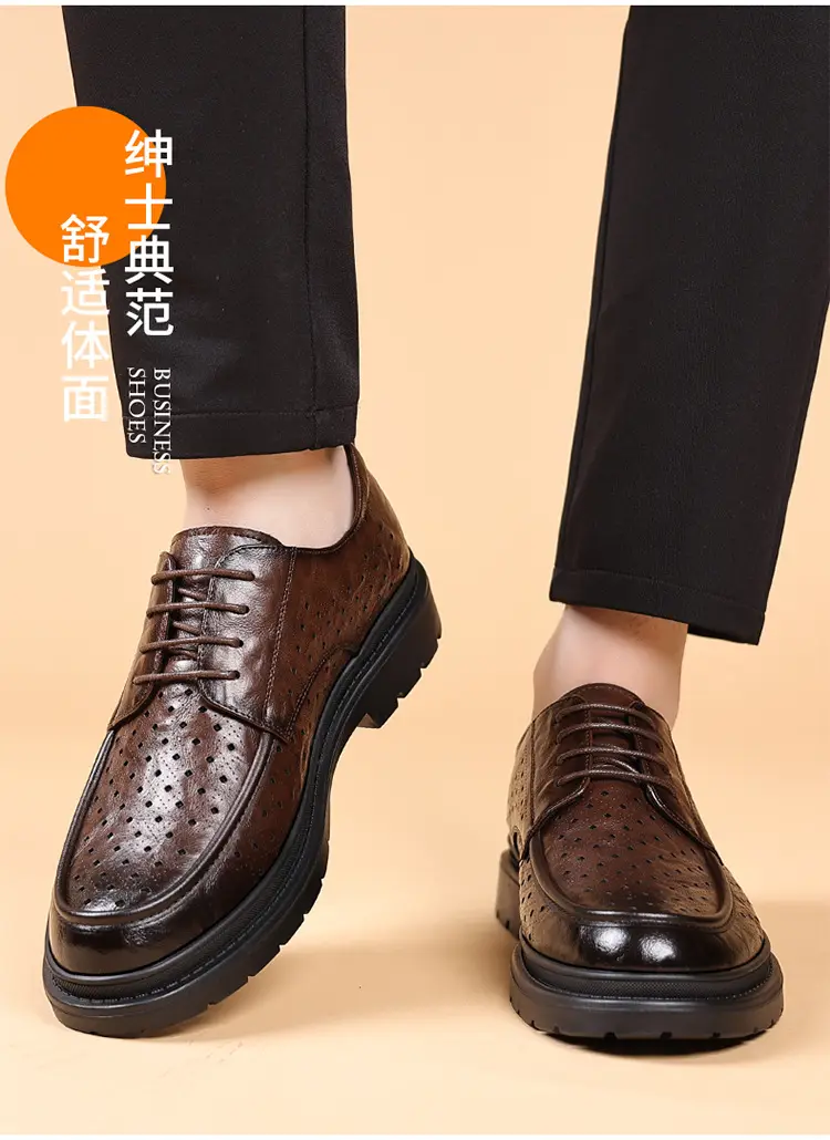 Classic suit jacket, men's summer shoes, breathable casual footwear English style for leisure, Collection Year 2025 — chobi 6