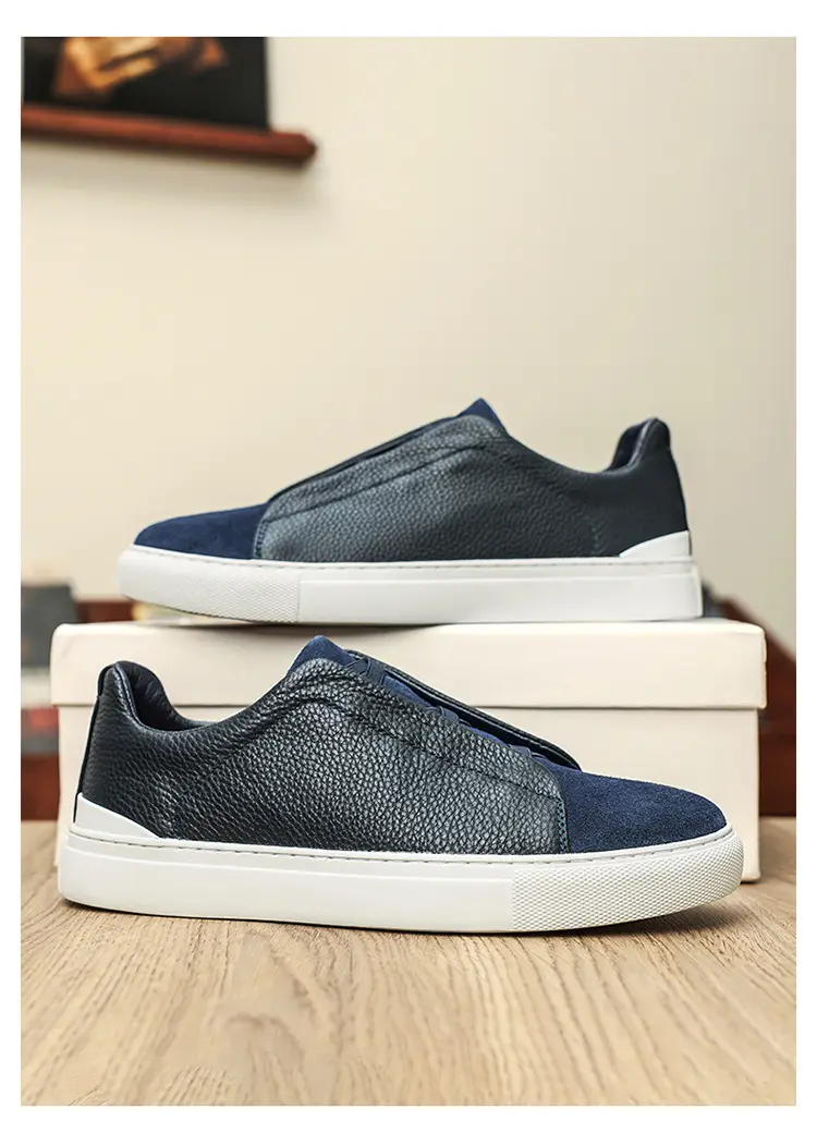 Leather casual universal shoes, fashionable trend loafers, European style, cowhide, Korean style — chobi 10
