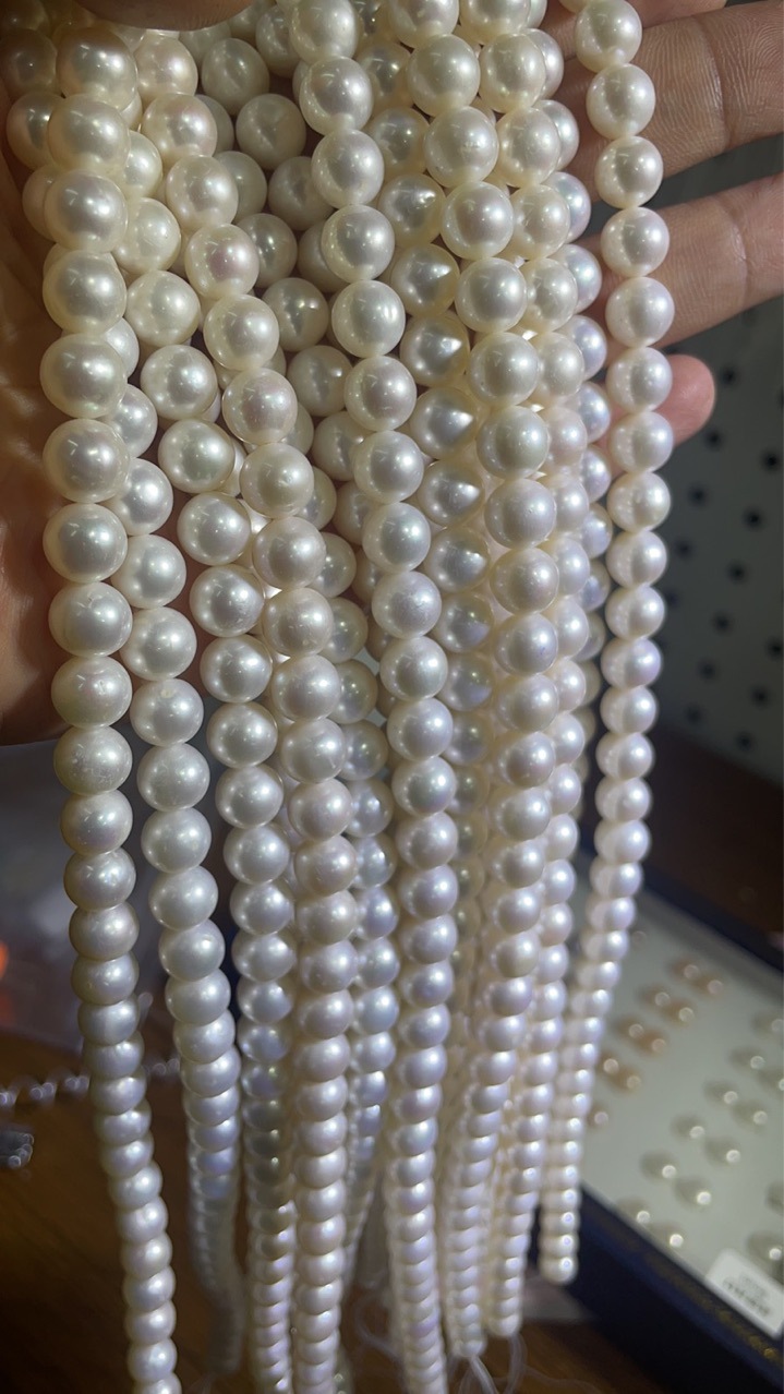 Organic accessory from pearl, accessories, necklace, 8-9mm, DIY — chobi 19