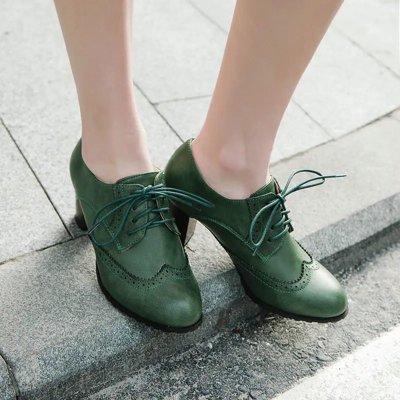 Retro high heels heels, fashionable shoes, wide stable heel, suitable for spring and autumn, 2022 — chobi 3