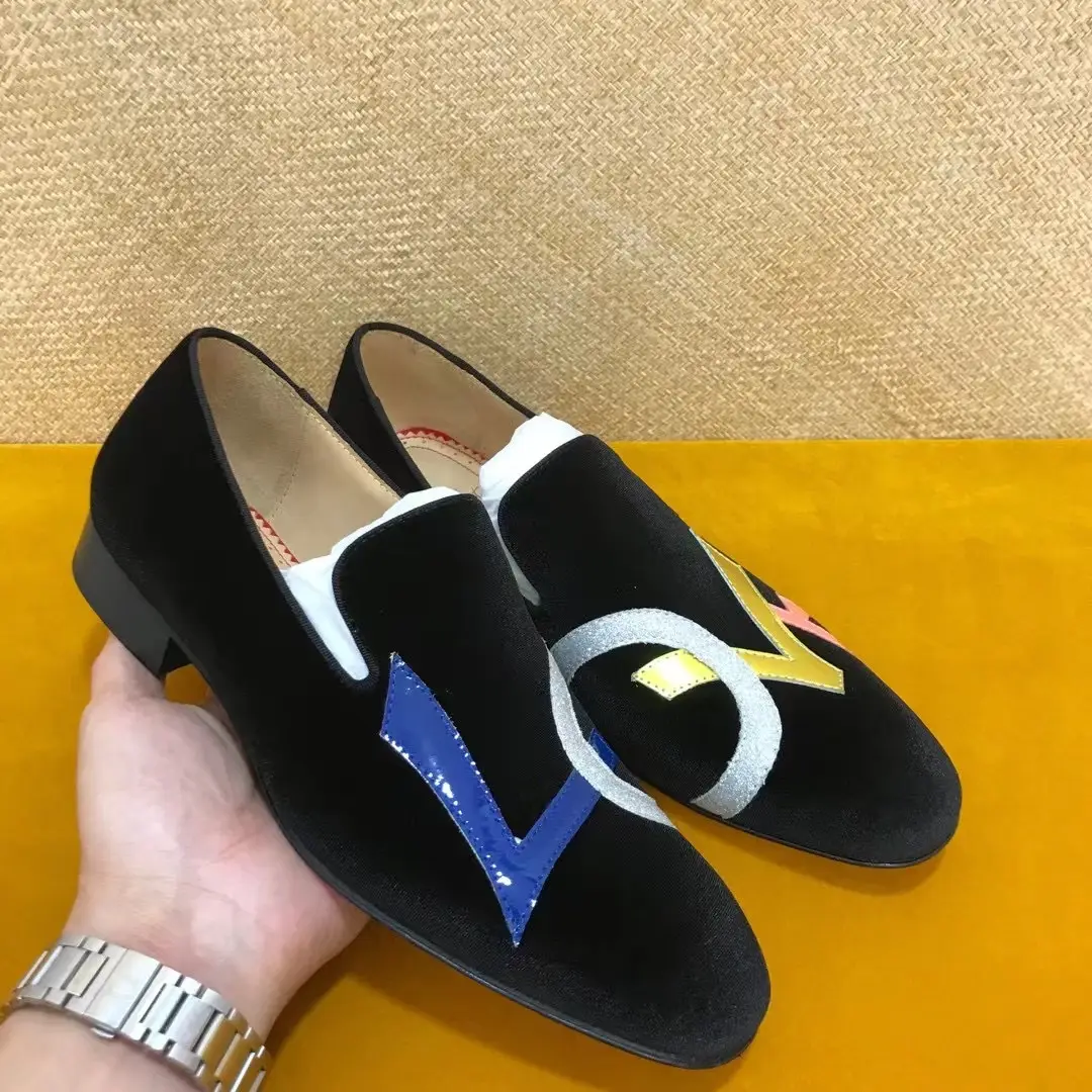 Cl andgz men's shoes black cowhide leather LOVE leather shoes red sole shoes formal shoes derby shoes wedding shoes large size — chobi 3