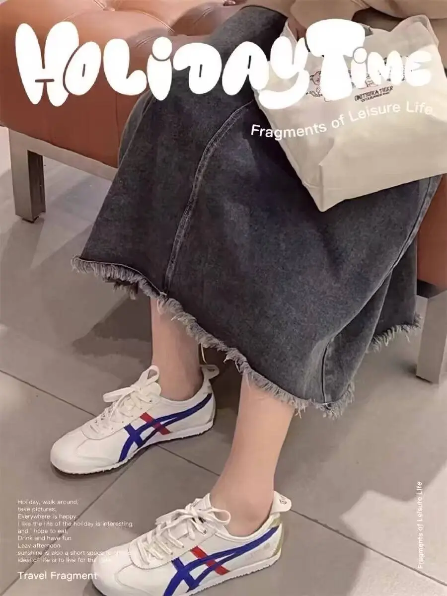 Cross-border Onizuka official website onslaught tiger flagship men's and women's one-step lazy moral training Forrest Gump white shoes — chobi 9
