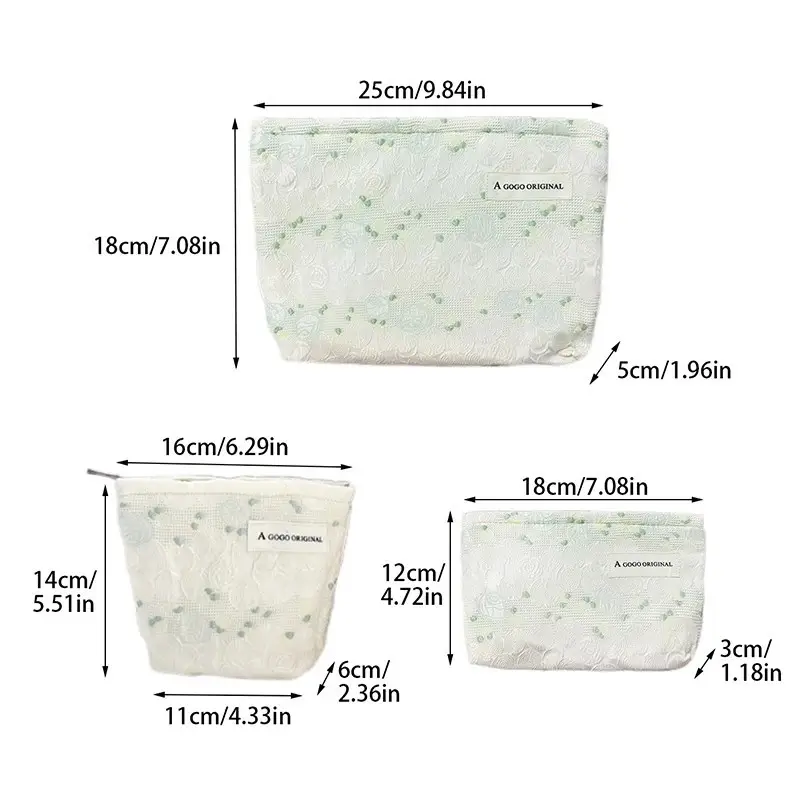 Japanese capacious handheld cosmetic bag, fresh organizer bag, small clutch bag, in Japanese style — chobi 1
