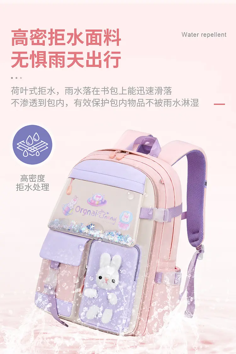 (Wholesale), school bag, capacious shoulder bag, water repellent children's backpack — chobi 13