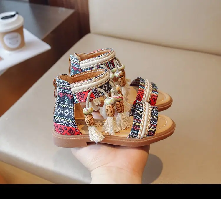 Ethnic sandals, fashionable children's beach footwear, ethnic style, western style, summer 2024 — chobi 15