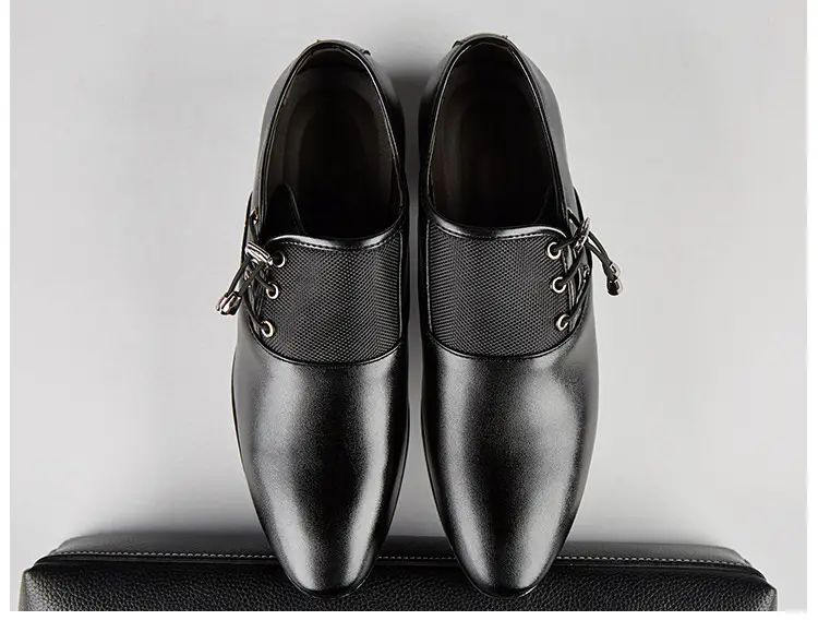 Men's classic suit jacket, universal wedding shoes, black casual footwear for leisure, plus size, dropshipping available — chobi 17