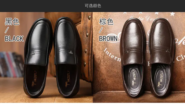 Shoes, men's leather spring breathable classic suit jacket, genuine leather, soft sole, trend of season — chobi 17