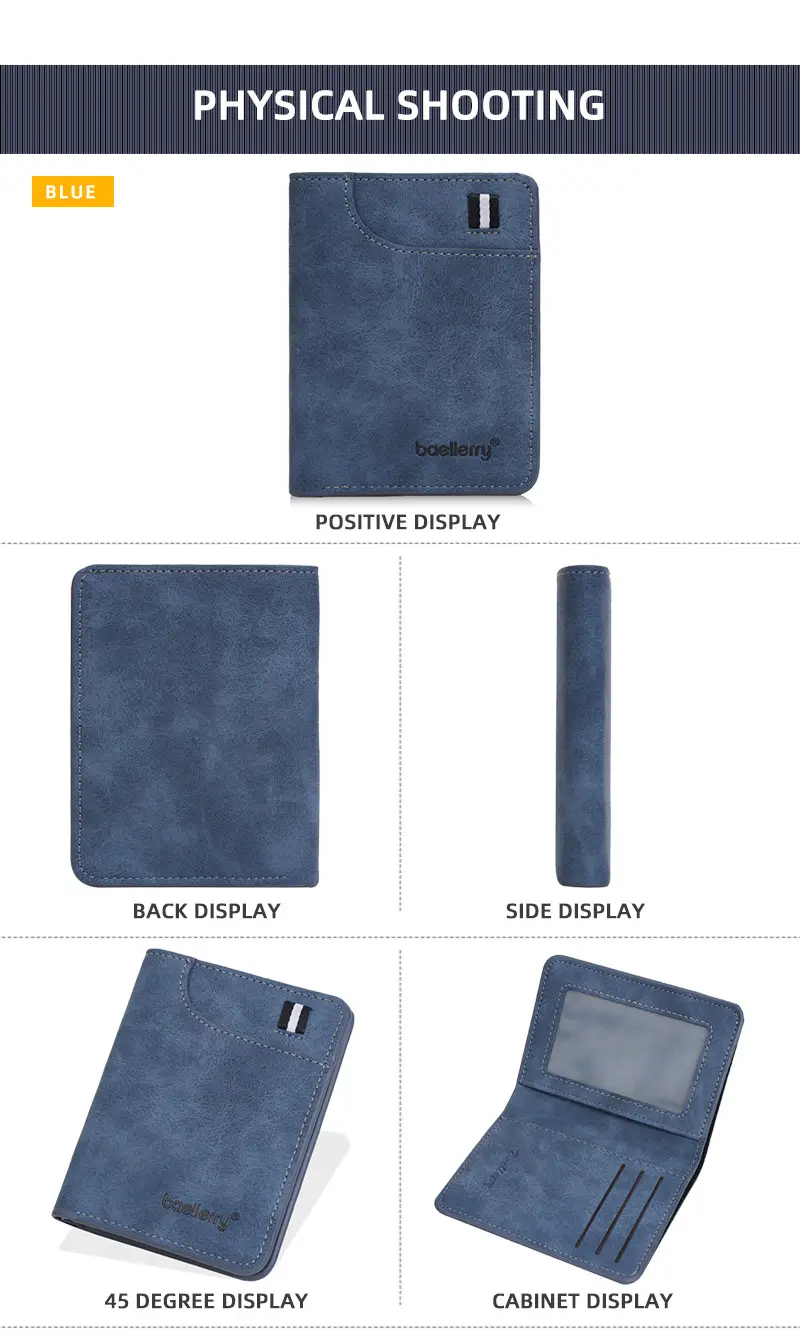 Ultra thin short small wallet, suede card holder for students — chobi 7