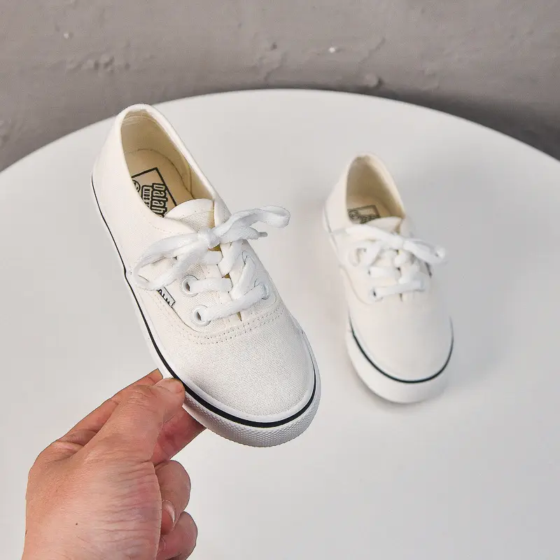 Children's cloth espadrilles, comfortable footwear for men and women, white sneakers, spring 2024 collection, for teenagers, Korean style, family styl — chobi 19