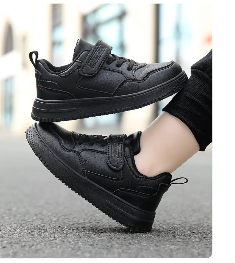 Children's white white sneakers for boys, white shoes for students — chobi 20