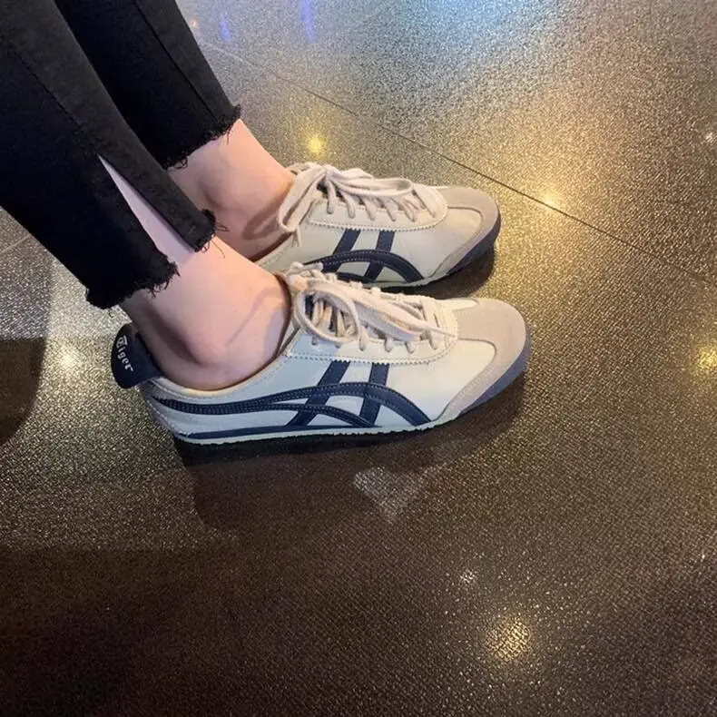 Cross-border Onizuka official website onslaught tiger flagship men's and women's one-step lazy moral training Forrest Gump white shoes — chobi 7