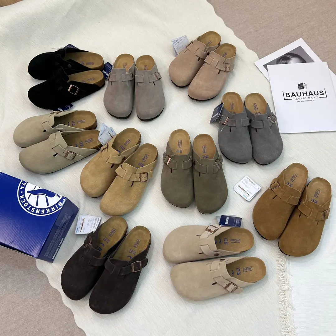 (Cross-border trading), leather mule platform, Birkenstock Boston style shoes for men and women — chobi 19