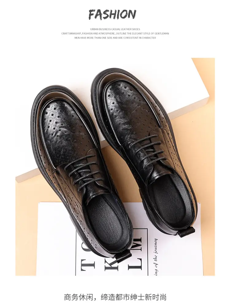 Classic suit jacket, men's summer shoes, breathable casual footwear English style for leisure, Collection Year 2025 — chobi 13