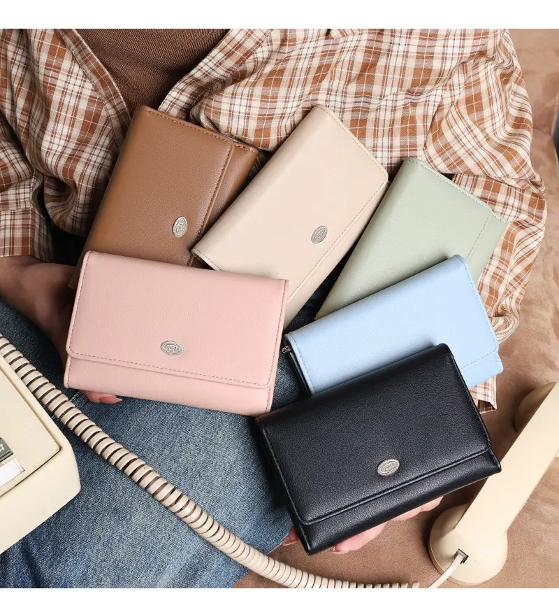 Wallet, long polyurethane capacious shoulder bag with zipper — chobi 16